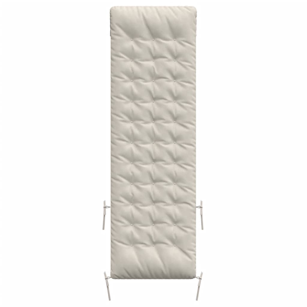 Vidaxx coussin de chaise longue 160x50x10 cm daim artificiel crème
