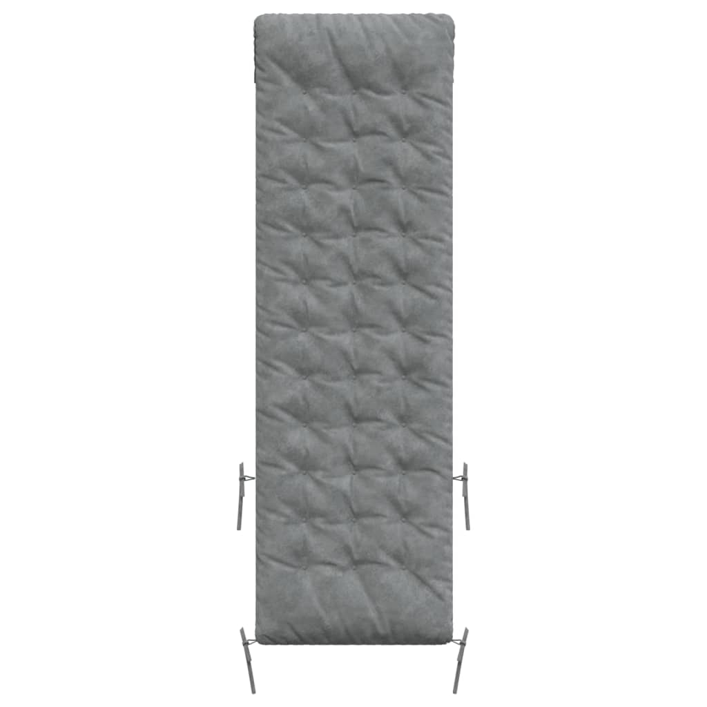 Vidaxx coussin de chaise longue 160x50x10 cm daim artificiel gris