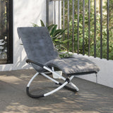 Vidaxx coussin de chaise longue 160x50x10 cm daim artificiel gris