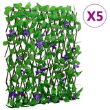 Vidaxx plante de lierre artificielle sur treillis 5 pcs extensible 180x70 cm vert