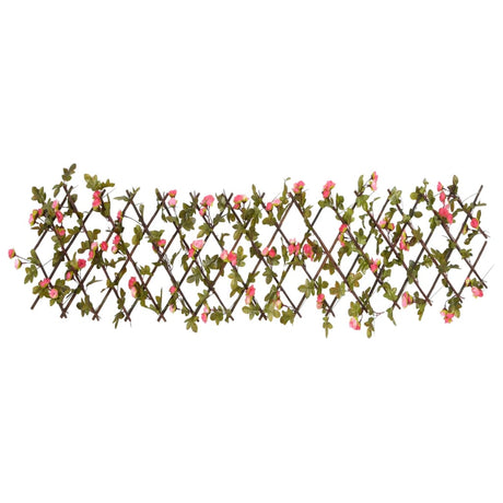 Vidaxx plante artificielle lierre treillis 5 pcs extensible 180x20 cm rose foncé