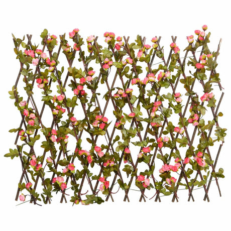 Vidaxx plante artificielle lierre treillis 5 pcs extensible 180x60 cm rose foncé