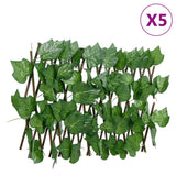 Vidaxx plante artificielle treillis de feuilles de vigne 5 pcs extensible 180x20 cm vert