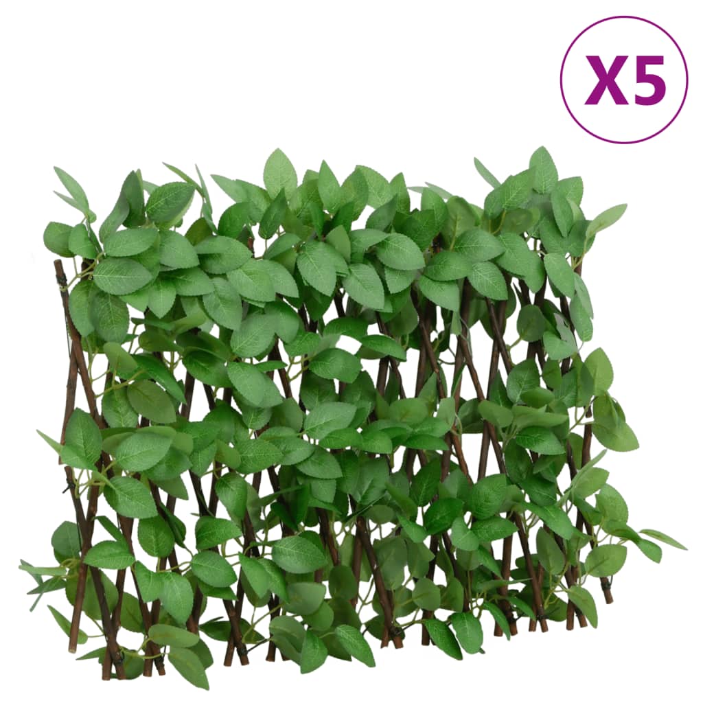 Vidaxx plante de lierre artificielle sur treillis 5 pcs extensible 180x30 cm vert