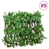 Vidaxx plante de lierre artificielle sur treillis 5 pcs extensible 180x30 cm vert