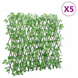 Vidaxx plante de lierre artificielle sur treillis 5 pcs extensible 180x65 cm vert