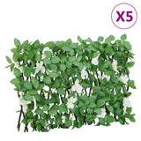 Vidaxx plante de lierre artificielle sur treillis 5 pcs extensible 180x30 cm vert