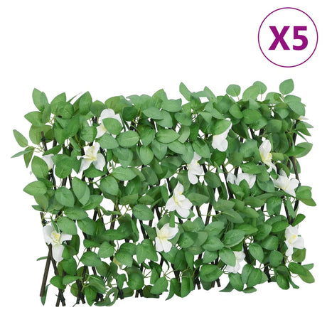 Vidaxx plante de lierre artificielle sur treillis 5 pcs extensible 180x30 cm vert