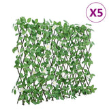 Vidaxx plante de lierre artificielle sur treillis 5 pcs extensible 186x30 cm vert