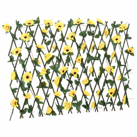 Vidaxx plante de lierre artificielle sur treillis 5 pcs extensible 180x60 cm jaune