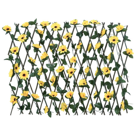 Vidaxx plante de lierre artificielle sur treillis 5 pcs extensible 180x60 cm jaune