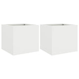 Vidaxx jardinières 2 pcs 32x30x29 cm acier blanc