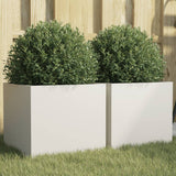 Vidaxx jardinières 2 pcs 32x30x29 cm acier blanc