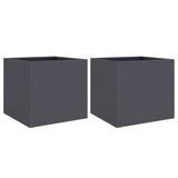 Vidaxx jardinières 2 pcs 32x30x29 cm acier anthracite