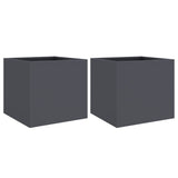 Vidaxl Planters 2 ST 32x30x29 CM Steel Anthracite -Colored