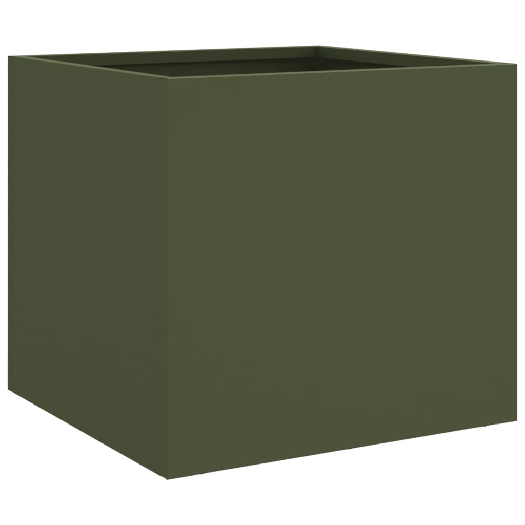 Vidaxx jardinière 32x30x29 cm acier vert olive