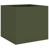 Vidaxx jardinière 32x30x29 cm acier vert olive