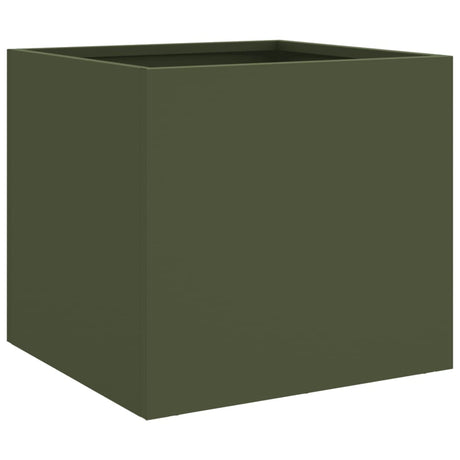 Vidaxx jardinière 32x30x29 cm acier vert olive