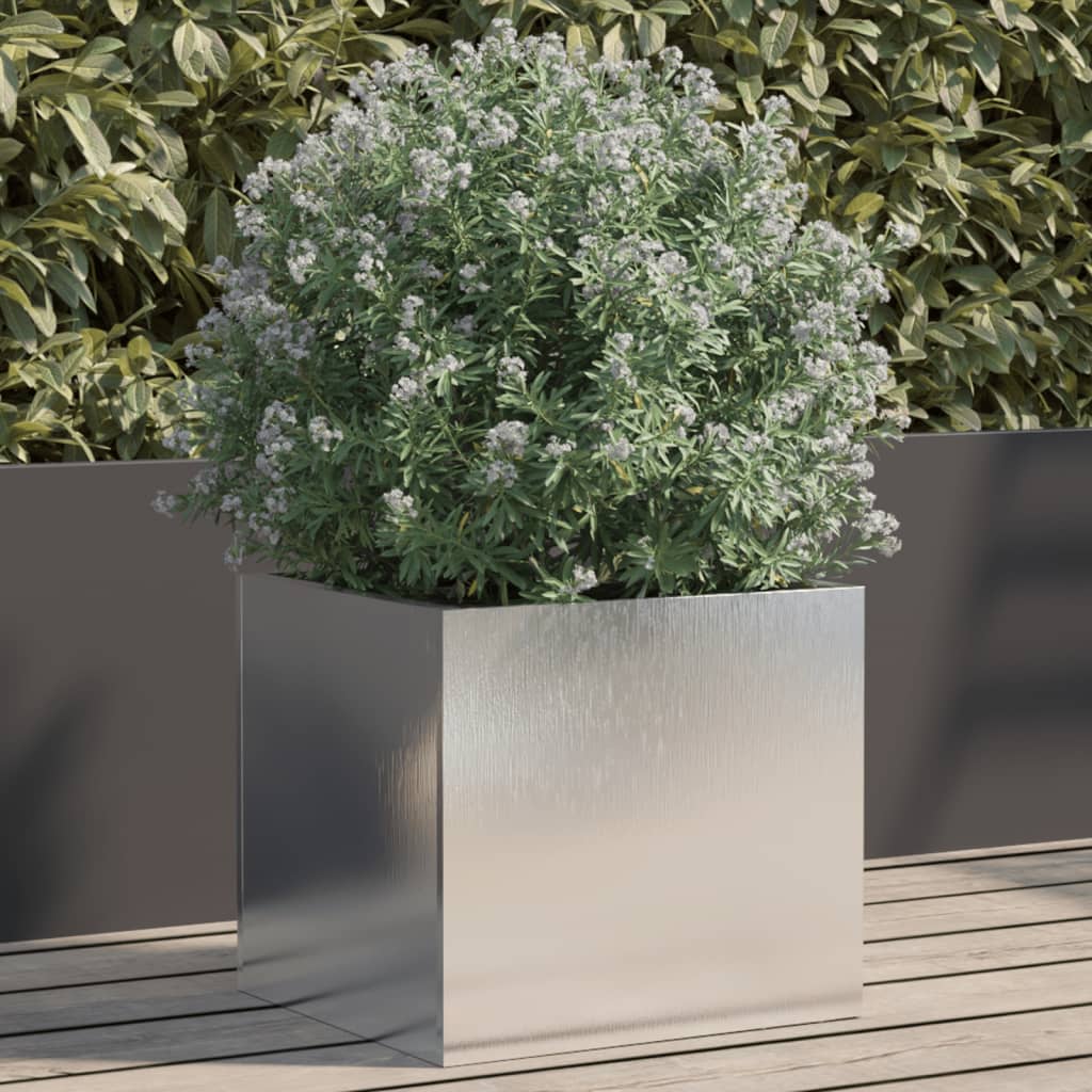 Vidaxx jardinière 32x30x29 cm acier inoxydable argenté