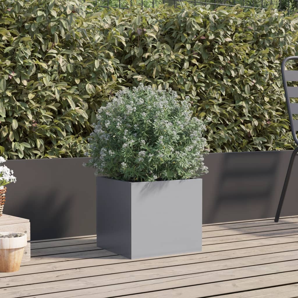 Vidaxl Planter 32x30X29 cm galvaniséiert Stol Sëlwerfaarf