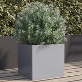 Plantador Vidaxl 32x30x29 cm de acero galvanizado de plata de color