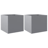 Vidaxl Planters 2 St 32x30x29 cm galvaniseret stål sølvfarve