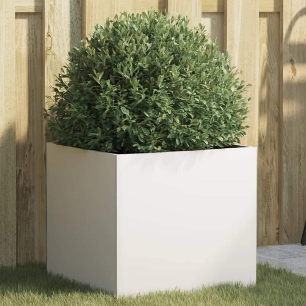 Vidaxx jardinière 42x40x39 cm acier blanc