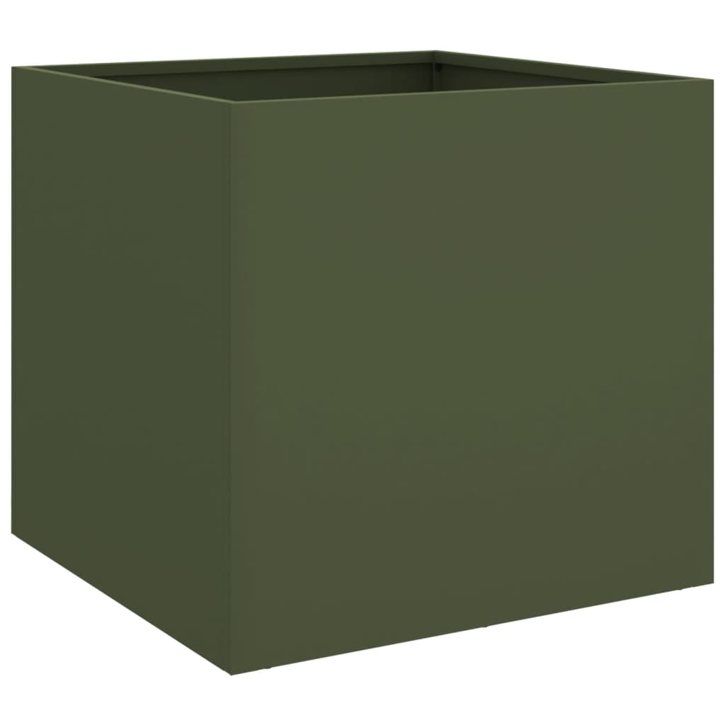 Vidaxx jardinière 42x40x39 cm acier vert olive