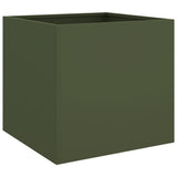 Vidaxx jardinière 42x40x39 cm acier vert olive