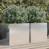 Vidaxx jardinières 2 pcs 42x40x39 cm acier inoxydable couleur argent
