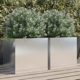 Vidaxl Planters 2 ST 42x40x39 cm rostfritt stål silverfärgad