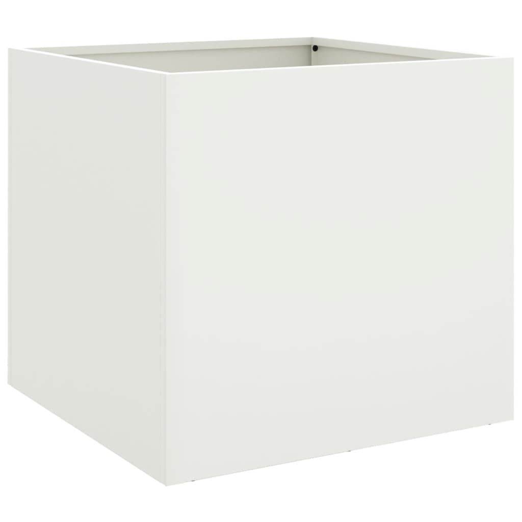 Vidaxl plantenbak 49x47x46 cm staal wit