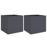 Vidaxl Planters 2 St 49x47x46 cm stål antracit -farvet