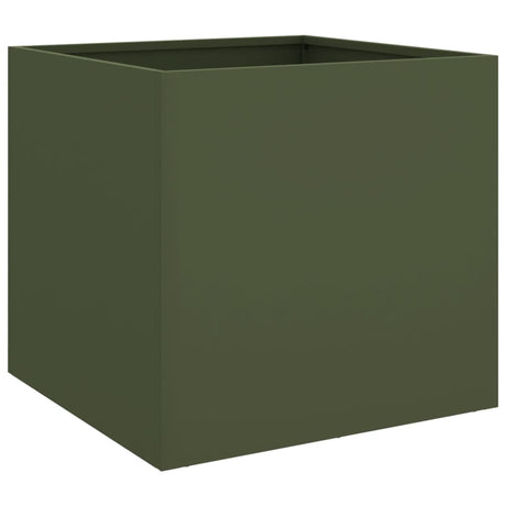 Vidaxx jardinière 49x47x46 cm acier vert olive