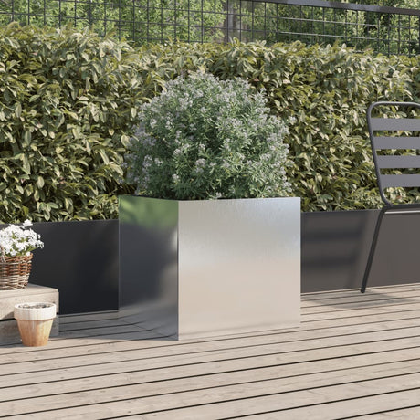 Vidaxx jardinière 49x47x46 cm acier inoxydable argenté