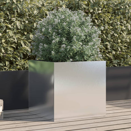 Vidaxx jardinière 49x47x46 cm acier inoxydable argenté