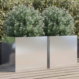 Vidaxl Planters 2 st 49x47x46 cm Stainless steel silver colored