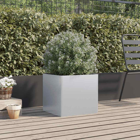 Vidaxx jardinière 49x47x46 cm acier galvanisé couleur argent
