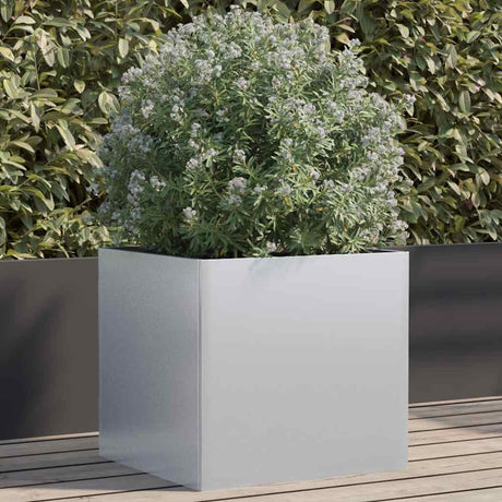 Vidaxx jardinière 49x47x46 cm acier galvanisé couleur argent