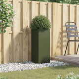 Vidaxx jardinière 32x29x75 cm acier vert olive