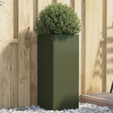 Vidaxx jardinière 32x29x75 cm acier vert olive