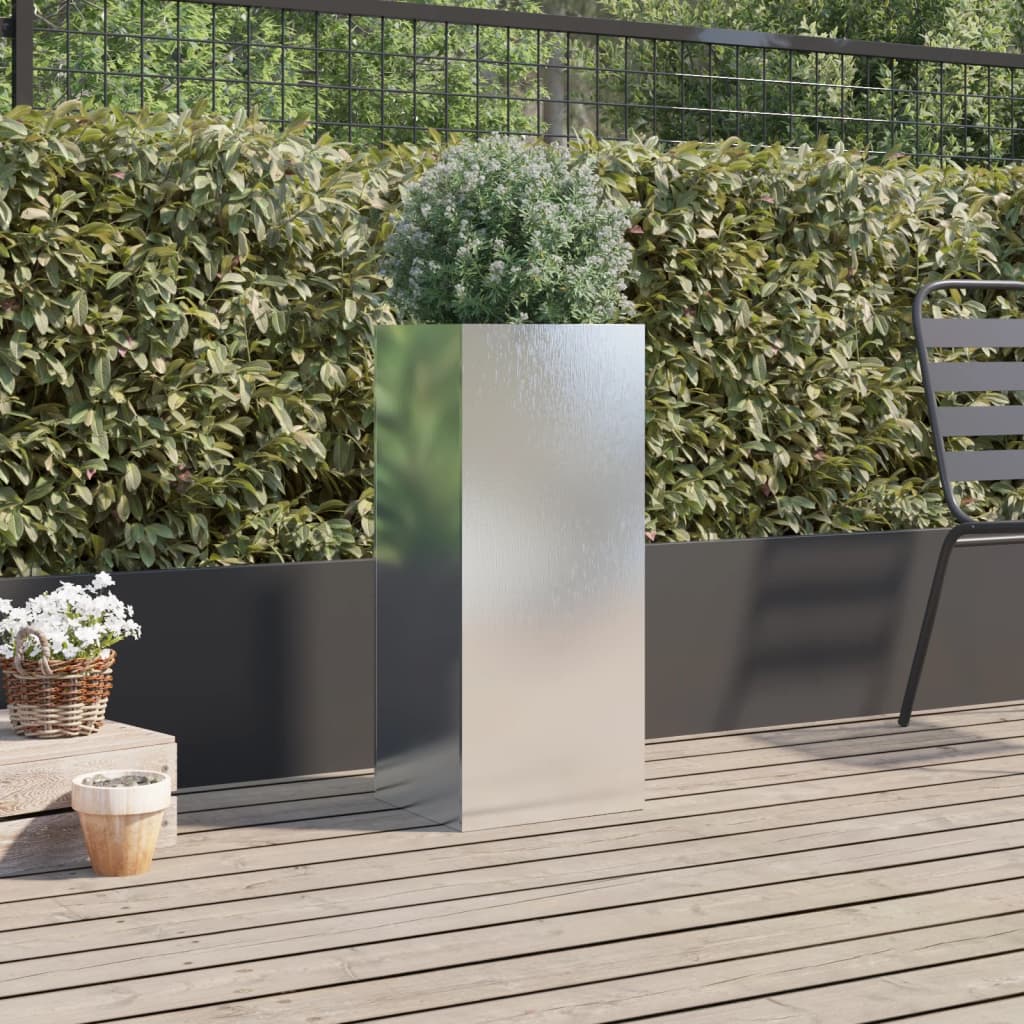 Vidaxx jardinière 32x29x75 cm acier inoxydable argenté