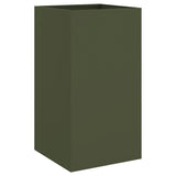 Vidaxx jardinière 42x38x75 cm acier vert olive