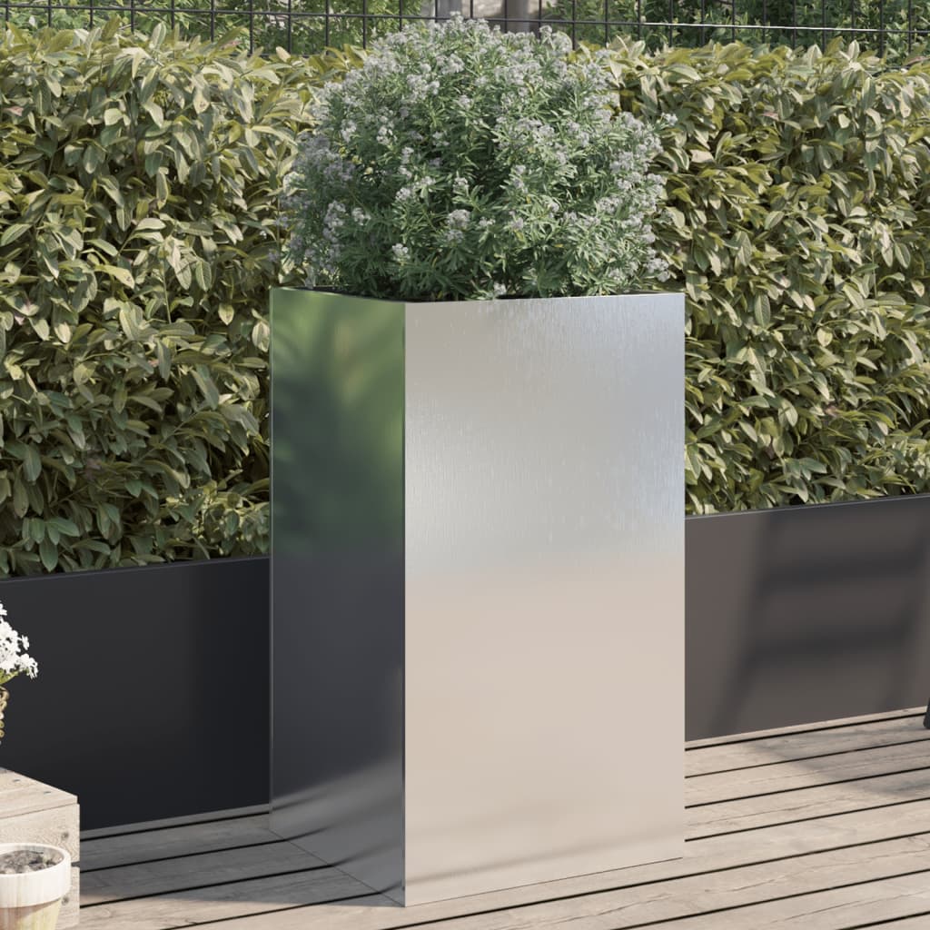 Vidaxx jardinière 42x38x75 cm acier inoxydable argenté