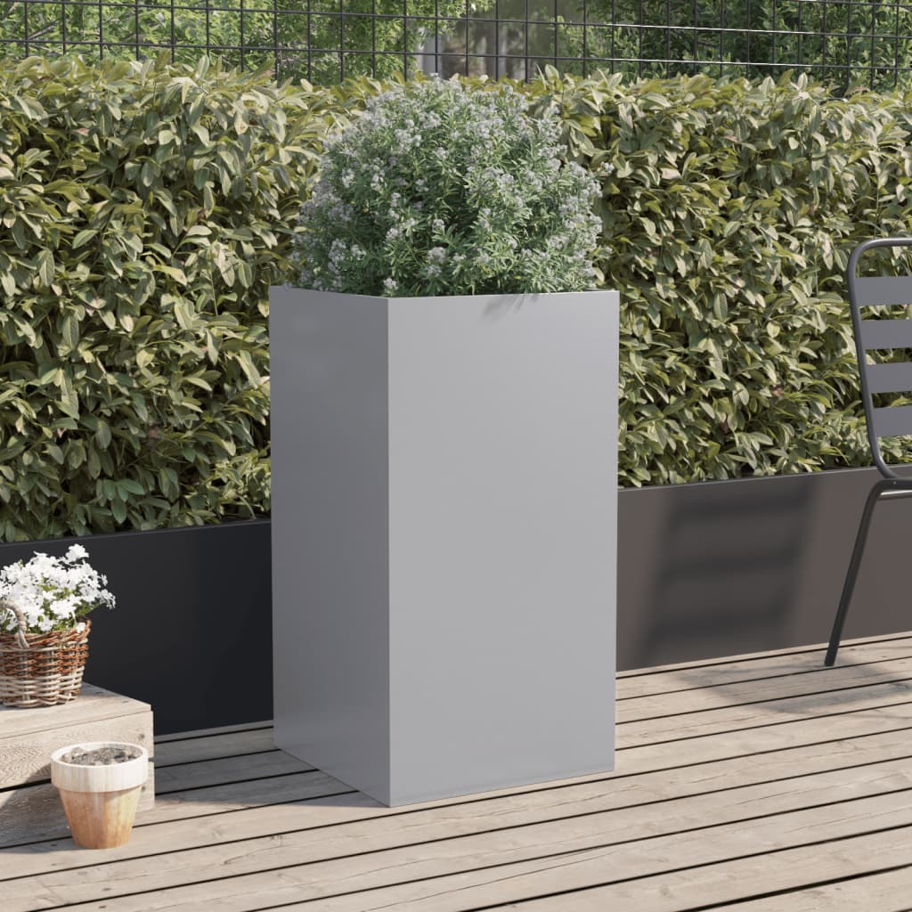 Vidaxl plantenbak 42x38x75 cm gegalvaniseerd staal zilverkleurig