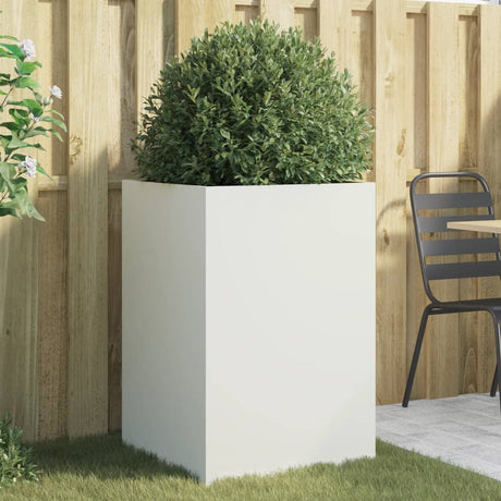 Vidaxx jardinière 52x48x75 cm acier blanc
