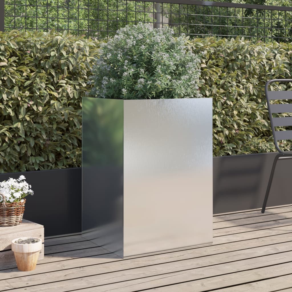 Vidaxx jardinière 52x48x75 cm acier inoxydable argenté