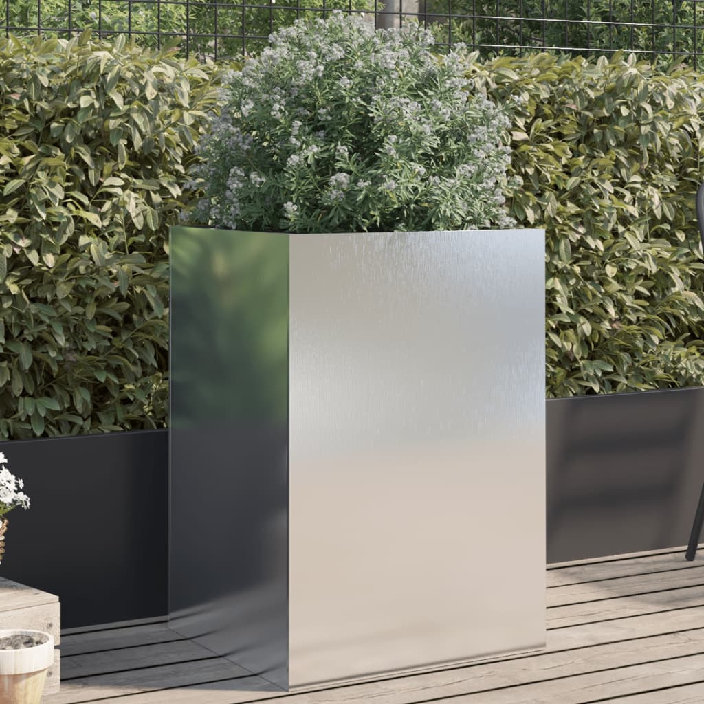 Vidaxx jardinière 52x48x75 cm acier inoxydable argenté