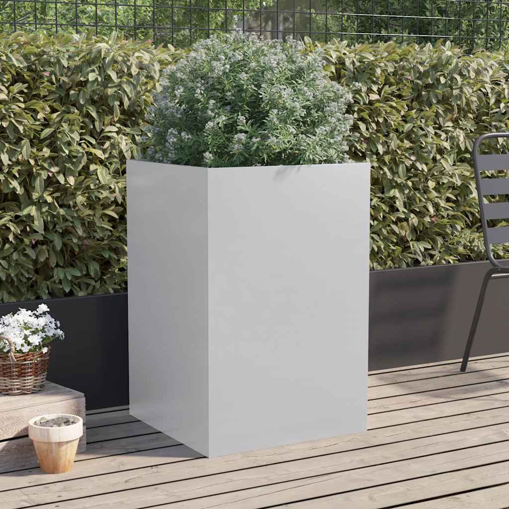 Jardinière Vidaxx 52x48x75 cm acier galvanisé couleur argent