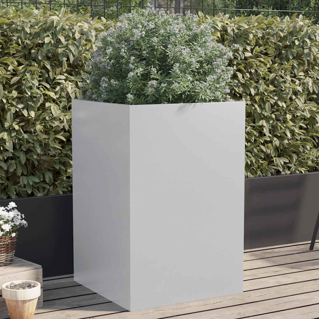 Jardinière Vidaxx 52x48x75 cm acier galvanisé couleur argent